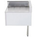 A stainless steel Eagle Group rear corner drainboard for an underbar unit.