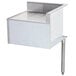 A stainless steel Eagle Group rear corner drainboard for an underbar unit.