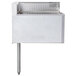 A stainless steel Eagle Group corner drainboard with a metal lid.