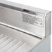 A stainless steel Eagle Group rear corner drainboard on a counter.