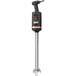 A close-up of a silver and black Sammic XM-52 heavy-duty immersion blender.