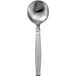 A Sant'Andrea Colosseum stainless steel bouillon spoon with a handle.