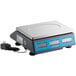 A grey AvaWeigh digital price computing scale with buttons and a power cord.
