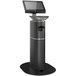 A black rectangular Bizerba MC Series price computing scale with a touch screen.