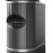 A black and silver Bizerba MC Series price computing scale with a metal pedestal.