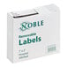 A box of Noble 1" x 2" removable hospital labels containing 500 labels per roll.