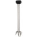 The blending shaft for an XL series Sammic immersion blender, with a metal pole and black trim.