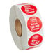 A roll of 1000 Point Plus bacon, egg, and cheese labels with a red background.