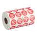 A roll of Point Plus red retail labels that say "25% Off" with numbers and symbols.