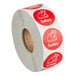 A roll of Point Plus turkey stickers with a red label.