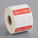 A roll of white paper with red and white text that reads "Wednesday" and "Monday" along with the Noble Products logo.