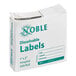 A box of Noble 1" x 2" dissolvable hospital labels containing 500 labels per roll.