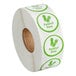 A roll of Point Plus green and white "Peanut Free" labels.