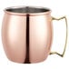 An Acopa Alchemy copper Moscow Mule mug with a handle.