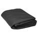 A folded black Intedge table cover on a white background.