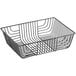 An Acopa black wire rectangular basket with handles.