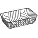 A black wire Acopa rectangular basket with handles.