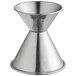 a metal funnel with a white background