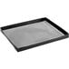 A black Baker's Mark mesh surface tray.