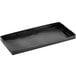 a black rectangular object with a white background