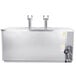 A stainless steel Beverage-Air beer dispenser with two taps.