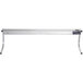 A white rectangular ServIt strip warmer with a metal shelf and legs.