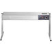 A silver stainless steel ServIt strip warmer with a toggle button.