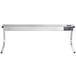 a white rectangular table with legs