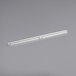 A silver metal rod with a white metal handle.