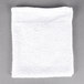 Choice 16 inch x 19 inch 18 oz. White 100% Cotton Ribbed Terry Bar Towel - 12/Pack