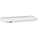 A Metro qwikSLOT chrome wire shelf with a white background.