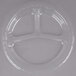 Creative Converting 019418 10 inch 3 Compartment Clear Plastic Plate - 200/Case