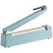 A blue and black Thunder Group manual impulse bag sealer.