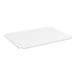 A white rectangular polyethylene cutting board.