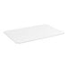 A white rectangular polyethylene cutting board.