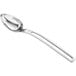 A Vollrath stainless steel oval serving spoon with an open handle.