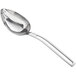 A Vollrath stainless steel oval serving spoon with an open handle.