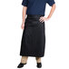 Choice Black Bistro Apron with Pocket - 34 inchL x 30 inchW