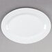 a white plate on a gray background