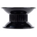 A close-up of a black GET Melamine Pedestal with a metal base.