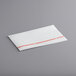 a white napkin with red lines