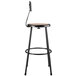 a black bar stool with a seat