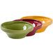 Tuxton DYB-130D DuraTux 13 oz. Assorted Colors China Wide Mouth Soup Bowl - 12/Case