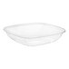 A clear plastic container with a clear lid.