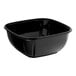 A black plastic bowl with a lid.