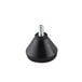 A black rubber foot for an Avantco meat slicer with a screw.