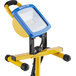 A yellow and blue Voltec LED work light with a single head.