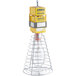 A Voltec metal halide work light with a wire cage around the light bulb.