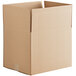 A close-up of a Lavex cardboard box with a top open.