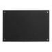 A Dynamic by 360 Office Furniture black glass dry erase board with a metal border.